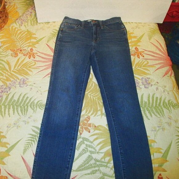 MADEWELL High Rise ROADTRIPPER Denim Size 25 JEANS Skinny DARK Wash STRETCH - Picture 2 of 11